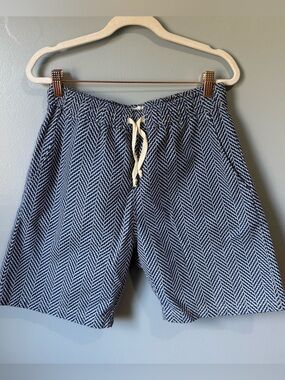 Castart Loquat shorts in a Blue Herringbone pattern size 40